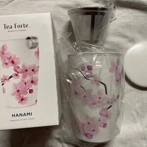 Tea Forte Kati Cup Ceramic Tea Infuser Cup with Infuser Basket and Lid for Steep